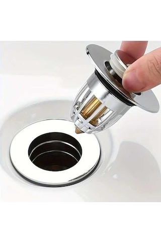 Trendooze Gaojunshop01 Silvery 1 Adet Parlak Zıplayan Lavabo Tıkacı - Dayanıklı Su Stoperi, Modern Tasarım