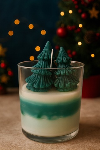 Dekoratif Kokulu Mum Çam Ağacı Çam Mum