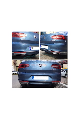 Volkswagen Passat B8 Krom Egzoz Görünümü Difüzör Çıtası 2015-2018