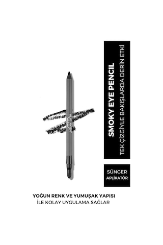 Alix Avien Uzun Süre Kalıcı Suya Dayanıklı Bulaşmayan Siyah Göz Kalemi Smoky Eye Pencil Pencil Black