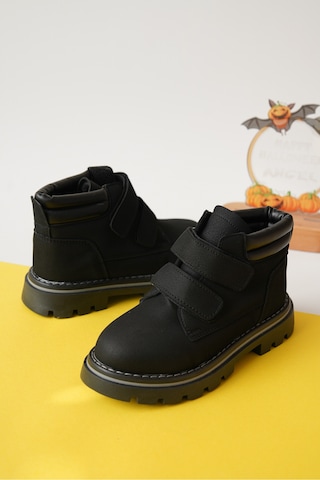 Daxtors Garantili D0cot33 Günlük Ortopedik Çocuk Unisex Soğuk Geçirmez Bot Siyah