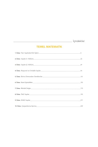 29 Günde Temel Matematik