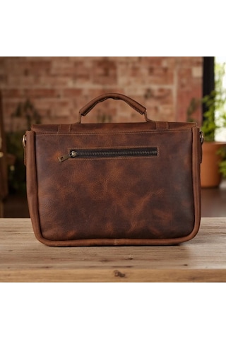 Modica Toscana Hakiki Deri Postacı Ve Evrak Çantası Zanaatkârlığın Zamansız Yorumuyla Tanışın Kahverengi
