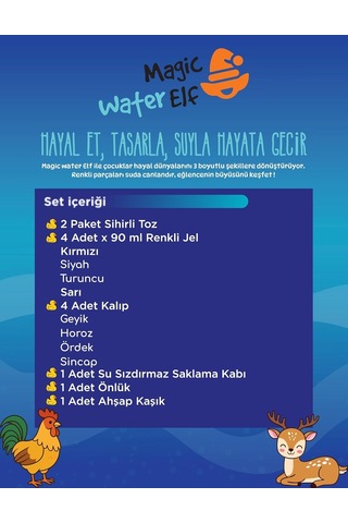 Magic Water Elf Sihirli Su Hayvanları Kendin Yap Eğitici Oyun Seti-çiftlik / Çocuklar İçin El Yapımı Renkli Su Pe
