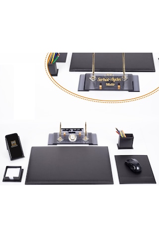 Assos Deri Sümen Takımı Kristal Masa Isimliği Sümen Seti