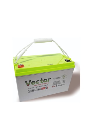 Vector 12 V 100 Ah Amper Jel Akü Deep Cycle Nanocarbon