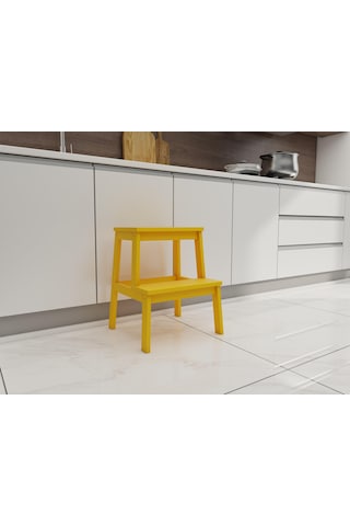 Fastwood Basamaklı Ahşap Tabure Sarı