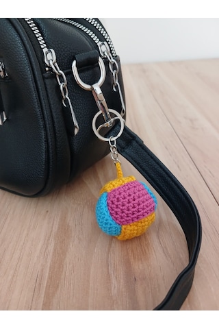 Örgü Amigurumi Top Anahtarlık