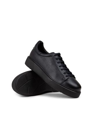 Deery Hakiki Deri Lacivert Erkek Sneaker Ayakkabı - 01954Mlcve03 Lacivert