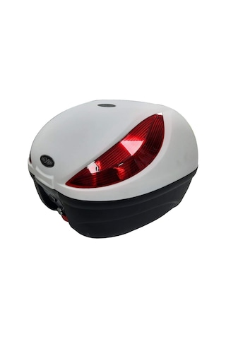 Motosiklet Arka Çantası Beyaz 35 Litre Full Motor Çanta Sl-35