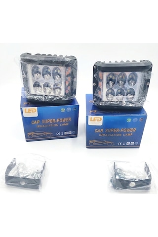 Motosiklet, Arazi Aracı 12 Ledli Beyaz Renk Turuncu Sinyalli Sis Farı Lambası 2 Adet