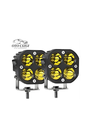 3 İnç 40w Led Çalışma Işığı 3500k Sarı Işık 4000lm 4 Xhp50 Led Çipli 2 Adet
