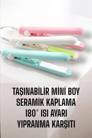 Zenvia Seramik Kaplama Taşınabilir Mini Saç Düzleştirici Seyahat Dostu Tasarım Znv2026