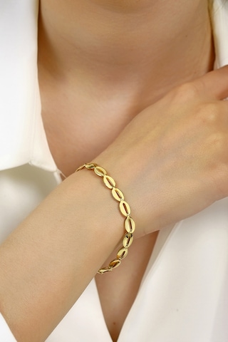 14 Ayar Altın Badem Bileklik Sarı Altın