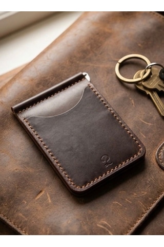 Parla Leather Cavana El Yapımı Hakiki Deri Erkek Cüzdan Taba