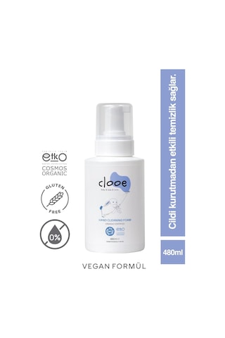 Organik El Temizleme Köpüğü 480ml - Çocuk Ve Yetişkin İçin - Yaban Mersini, Aloe Vera, Meyan Kökü - Cilt Temi