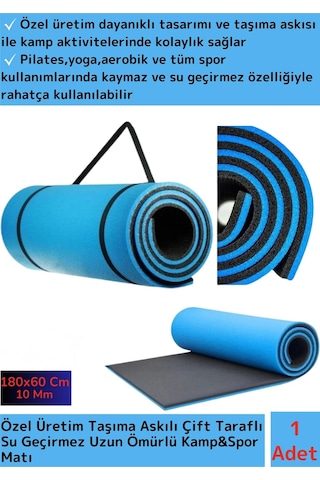 Özel Seri Su Geçirmez Taşıma Askılı Çift Taraflı Kamp Zemin Çadır Uyku Matı Yoga Yer Minderi 10 Mm Çok Renkli