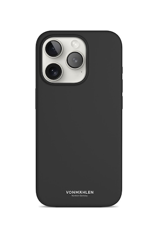 Vonmahlen Apple Uyumlu iPhone 15 Pro Max Magsafe Silikon Kılıf Siyah