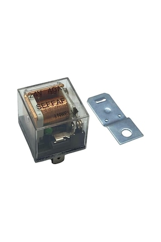 24v Röle 5 Uçlu 40 A Işıklı Şeffaf Çift Platin 30-85-86-87-87a
