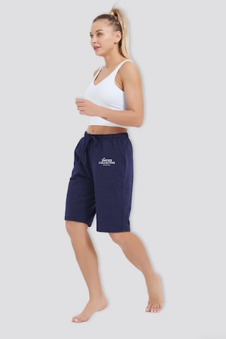 Superlife Kadın Unified Collective Baskılı Standart ®ular Kalıp Şort Spr25srk084 Lacivert