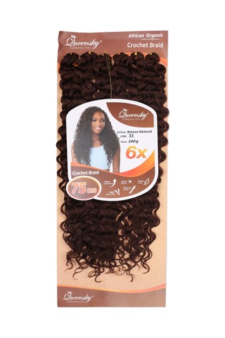 Queensky Afro Dalgası / 75cm / 240gr / Kahverengi - Uxfo-896457 Çok Renkli