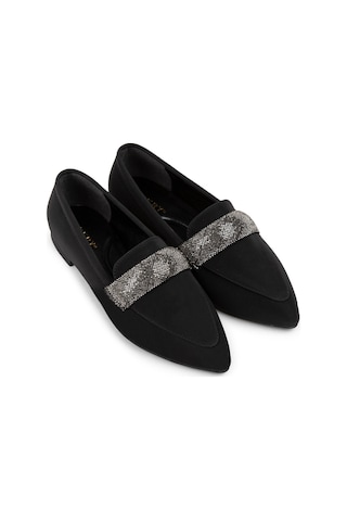 Deery Siyah Kadın Taşlı Babet - 38603zsyhc01 Siyah