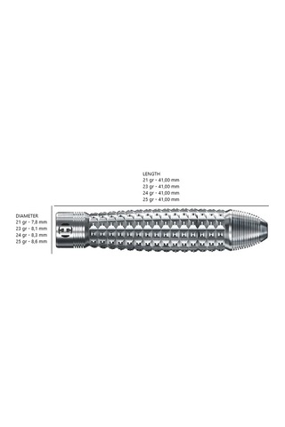 Harrows Dimplex S3 Bomb Profile %90 Tungsten Dart Oku