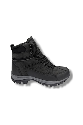 Cakgo 980-26 Deri İçi Kürklü Astar Anatomik Outdoor Erkek Çcouk Bot 36-39 Siyah
