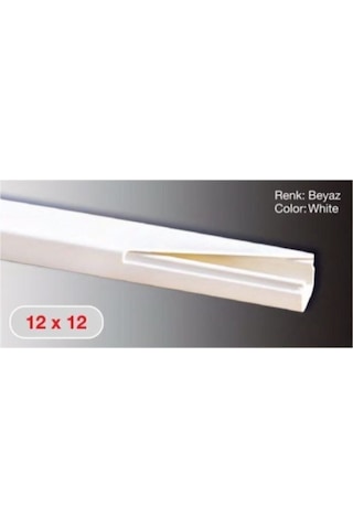 12x12 Yapışkanlı Kablo Kanalı 2mt 5 Adet