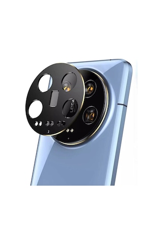 Xiaomi Mi 14 Ultra Uyumlu Kamera Lens Koruyucu Camı Siyah Çerceveli Temperli Lens Koruma Cam