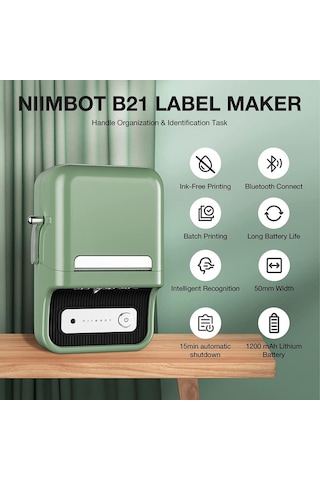 Hallow NiiMbot B21 Kablosuz Taşınabilir Bluetooth Etiket Makinesi