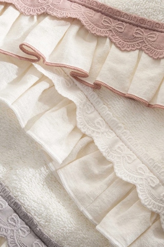 Ecocotton Alessa Krem/pudra/gri %100 Organik Pamuk 3 Parça Havlu Seti 30x50 Cm Krem - Gri