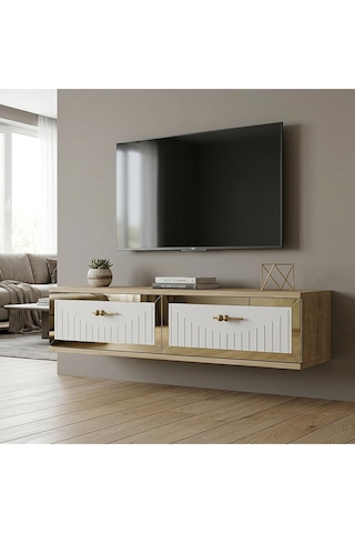 Tda1205bt Yuka Duvara Montaj Tv Stand Beyaz-traverten 120cm