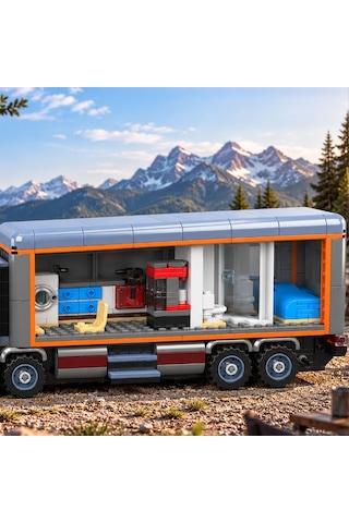 Mould King 24071 Ağır Hizmet Tipi Karavan Yapım Seti 615 Parça