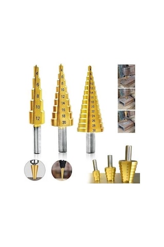 Kademeli Matkap Ucu Sac Delme Panç Seti - 9018898419768do Çok Renkli