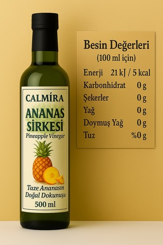 Calmira Ananas Sirkesi Doğal Fermantasyon Pineapple Vinegar 500 Ml
