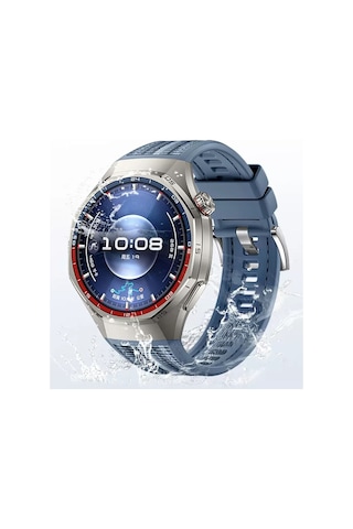 Huawei Watch Gt 6/5 Pro 46mm Kordon Lansman Kumaş Dikişli Silikon Klips 1e-1 Uyum 102