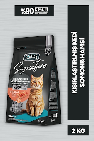 Peritas Signature Somonlu Kısırlaştırılmış Yetişkin Kedi Maması 2 KG