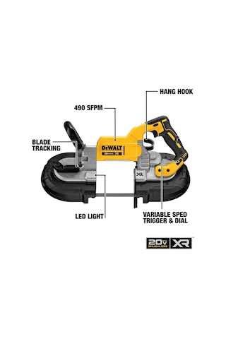 Dewalt DCS374N XJ Akülü Şerit Testere Aküsüz Solo