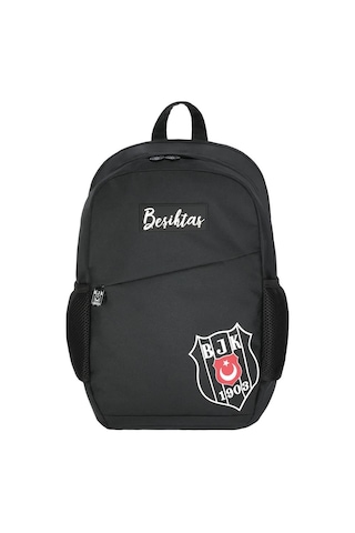 Beşiktaş Gümüş Logo Detaylı Comfort Sırt Çantası 25334 Beşiktaş Okul Çantası Desenli