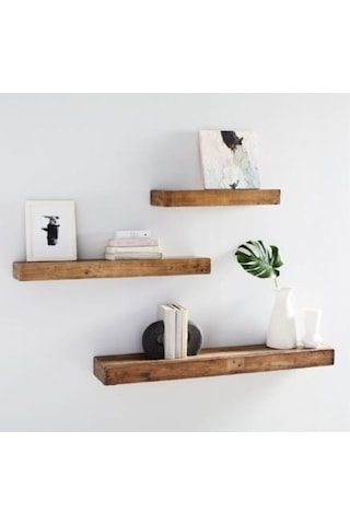 Umutpark Umutpark Umuthomedesing Ahşap 3 Lü Duvar Raf.