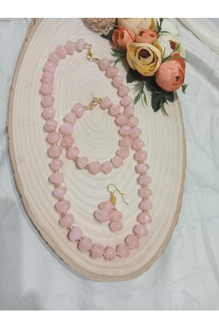 Şık Pembe Takı Seti Pembe