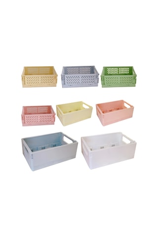 Sones Öğrenci Masaüstü Düzenleyici Katlanır Plastik Saklama Kutusu, Boyut: Küçük Pembe