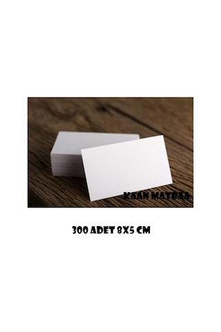 300 Adet 300 Gr Selefonsuz 8x5 Cm Boş Baskısız Kartvizit