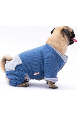 Pawstar Kedi Ve Küçük Köpek Mavi Alabama Tulum M Sırt28cm Göğüs41cm Boyun26cm