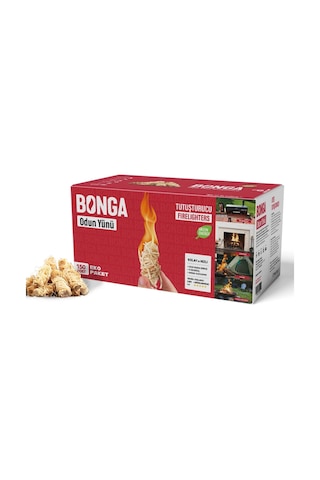 Bonga Şömine Tutuşturucu %100 Doğal - 150 Adet 2 Kg