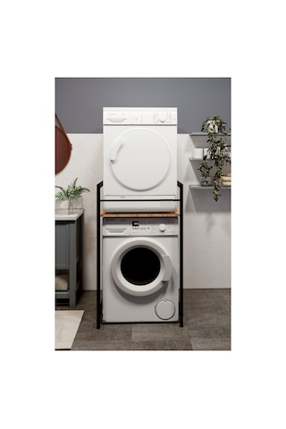 Banyo Düzenleyici Çamaşır Makinesi Ve Kurutma Makinesi Üstü Raf Kahverengi