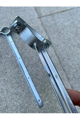 Balkon Çamaşır Askısı 45cm Nikelajlı Demir Küpeşte Askılığı - 6mt İzoleli Çelik Halatlı Kurutma Askısı Diğer