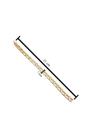 Ferizz Altın Kaplama Erkek Bileklik Eblk-348 Gold