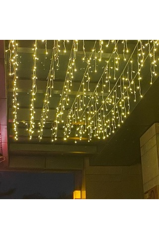 3 Metrelik Sarkıt Led Işık, 96 Ledli, Günışğı Fişli Eklenebilir Model Yılbaşı Perde Led Işığı